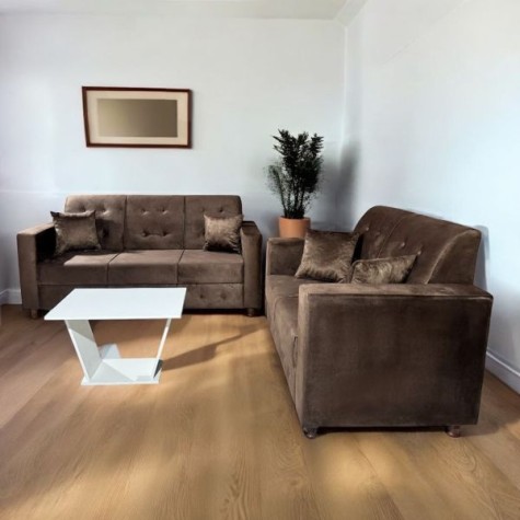 SOFA NEW ITA 3L. + 2L. Marrón