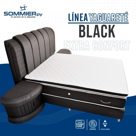 JAGUARETE 1 PILLOW TOP 180X200 JUEGO COMPLETO