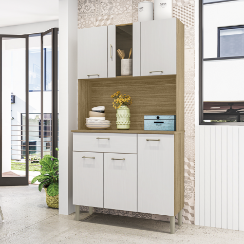 KIT DE COCINA KYRA6 PUERTAS.Freijo/ Supremo