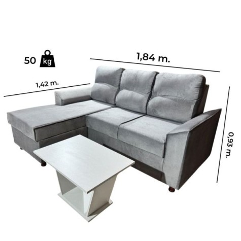 SOFA NEW SAN LORENZO 2L + CHAISE  Gris