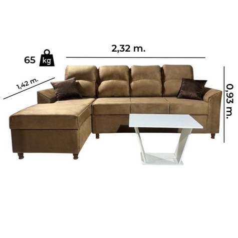 SOFA NEW SAN LORENZO 3L + CHAISE  Beige