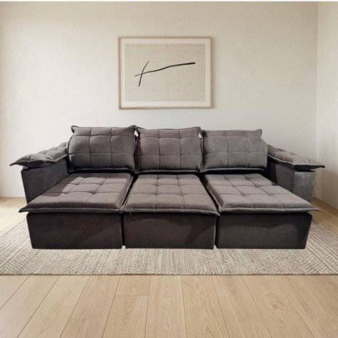 SOFA RETRACTIL BOQUERON  3l.
Marrón