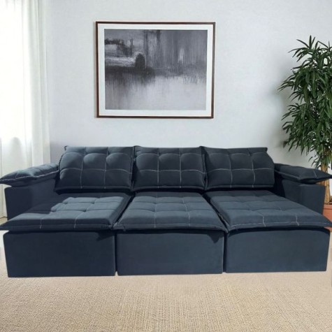 SOFA RETRACTIL BOQUERON  3l.
Negro