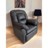 POLTRONA RECLINABLE ECO CUERO SAJONIA Marrón