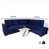 SOFA ESQUINERO
PILAR Azul