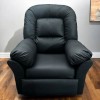 POLTRONA RECLINABLE ECO CUERO SAJONIA Negro
