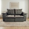 SOFA RETRACTIL BOQUERON  2l.
Marrón Pino