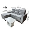 SOFA NEW SAN LORENZO 2L + CHAISE  Gris