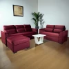 SOFA PIRIBEBUY 3L + 2L + PUFF Bordo