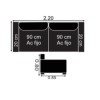 SOFA 2L CAMILA (ASIENTO FIJO)